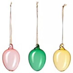 IKEA TJÄRLEK Glass Egg Hanging Decorations Set of 3 for Spring Elegance